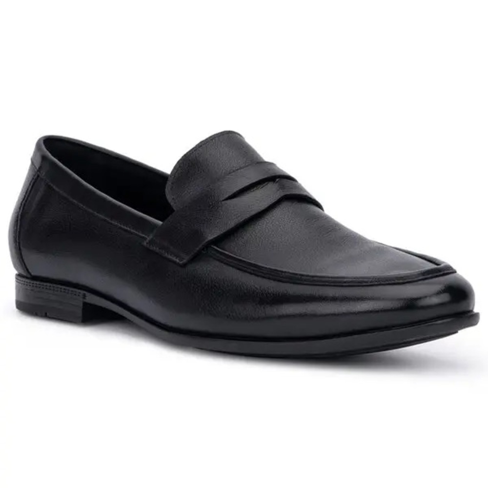 NWT Men’s Lord & Taylor Black Leather Penny Loafer